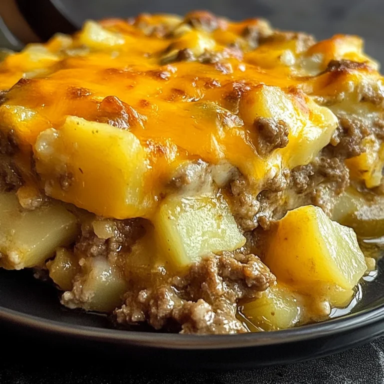 Cheesy Ground Beef & Potato Casserole