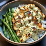 Creamy Herb Chicken Rice Bowl with Green Beans