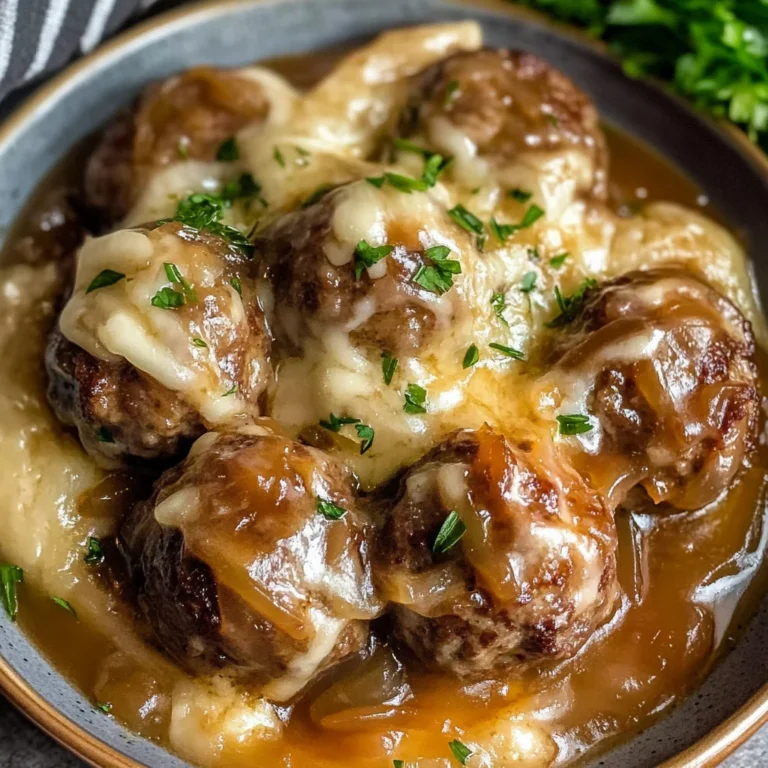 Crock Pot French Onion Meatballs