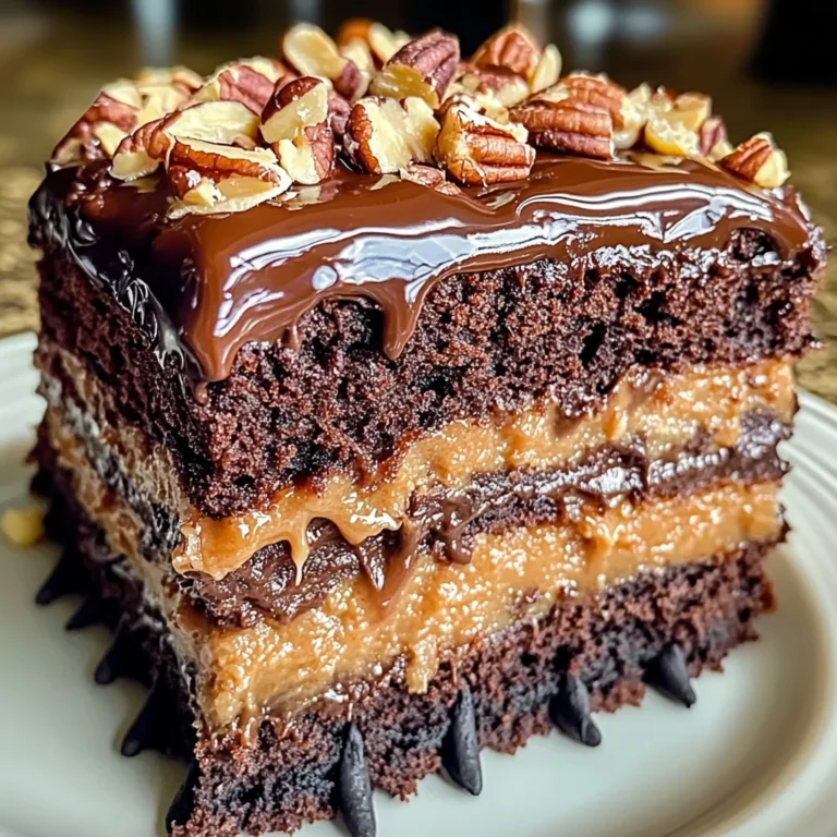 German Chocolate Poke Cake