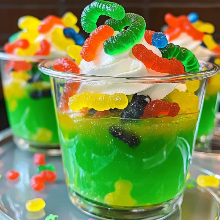 Gummy Worm Jello Cups Recipe