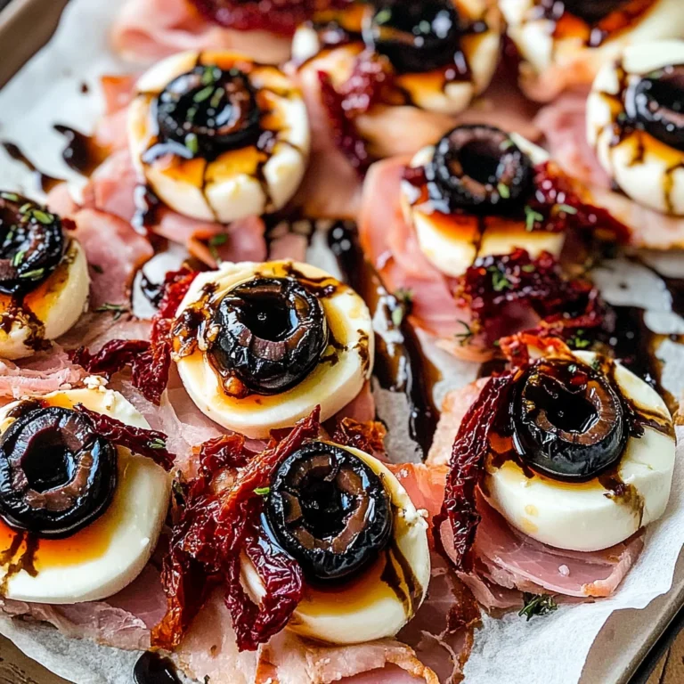Halloween Antipasto Eyeballs Appetizer