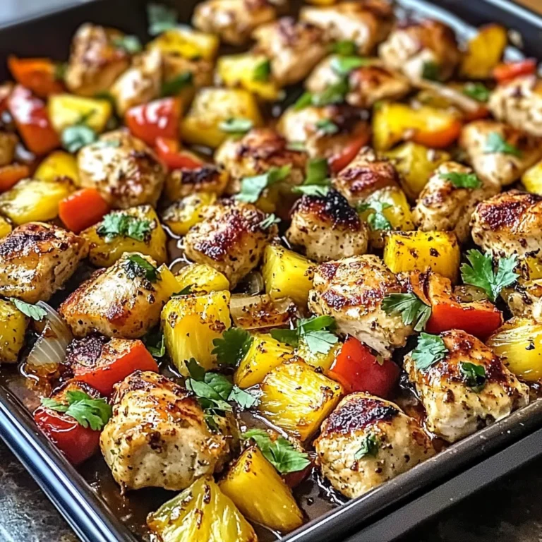 Hawaiian Chicken Sheet Pan Dinner