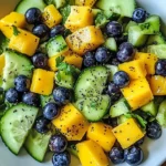 Mango Cucumber Salad with Blueberries and Avocado