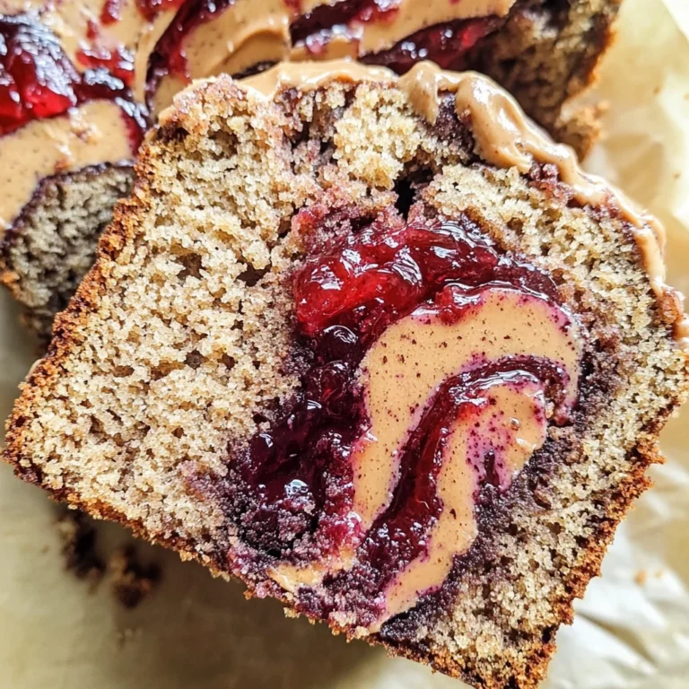 Peanut Butter & Jelly Banana Bread Recipe
