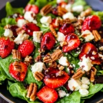 Spinach Strawberry Salad with Pecans