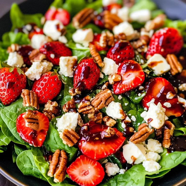 Spinach Strawberry Salad with Pecans