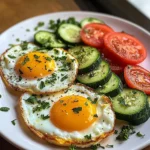 Sunny Egg & Veggie Plate with Cheese & Herbs