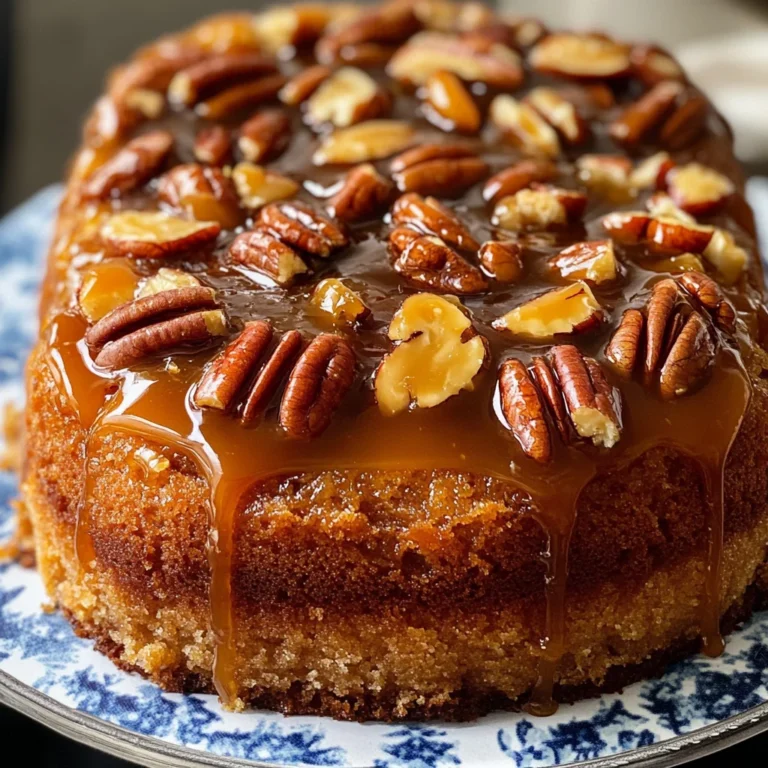 Upside-Down Caramel Pecan Cake