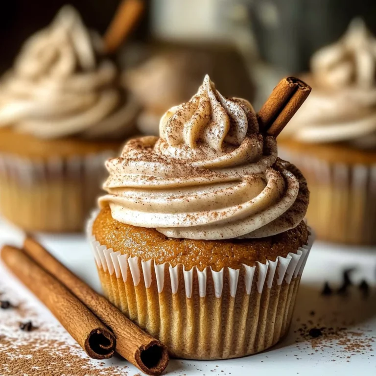 Vanilla Chai Pumpkin Latte Cupcakes with Cinnamon Brown Sugar Frosting