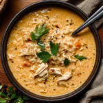 Creamy White Chicken + Rice Soup