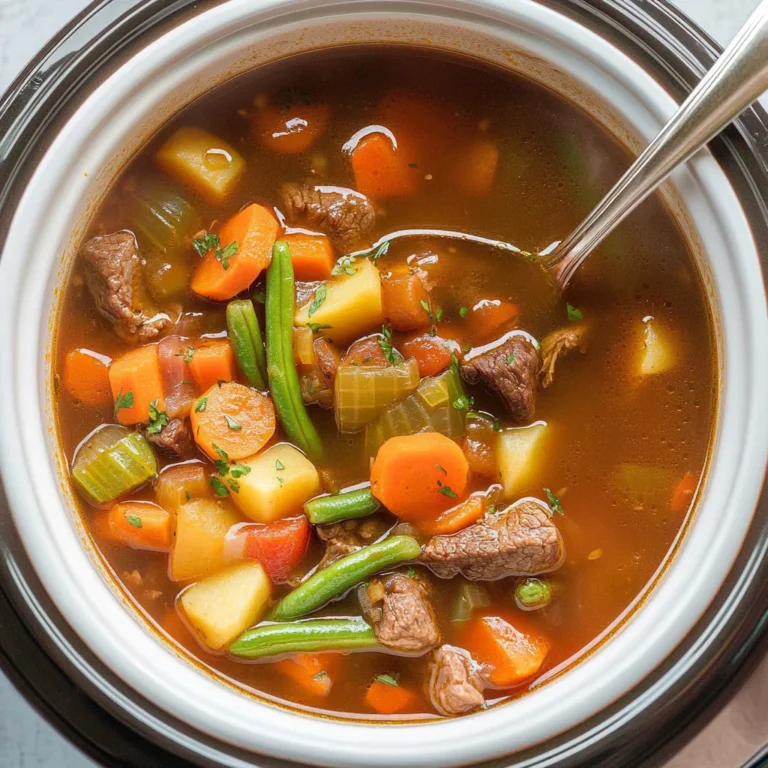 Crockpot Vegetable Beef Soup (full of flavor!)