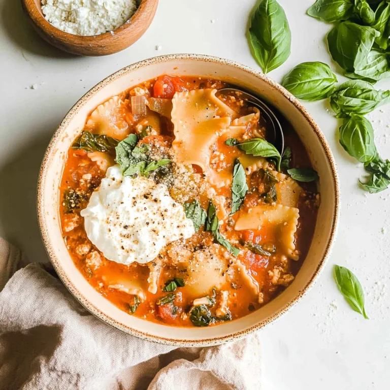 Easy Creamy Lasagna Soup