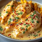 Chicken Fillet in Spicy, Creamy Garlic-Parmesan Sauce