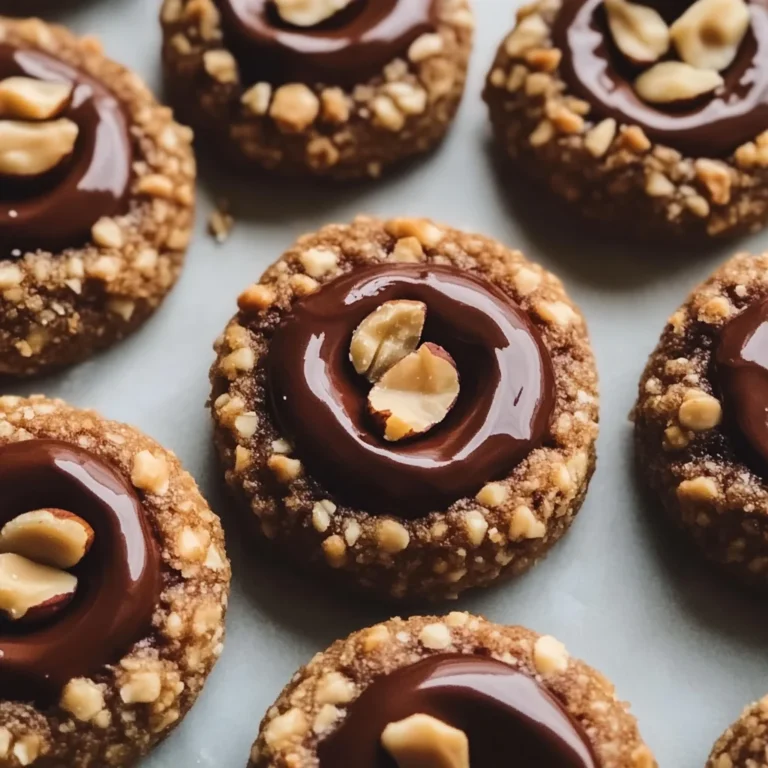 Chocolate Hazelnut Thumbprint Cookies Recipe