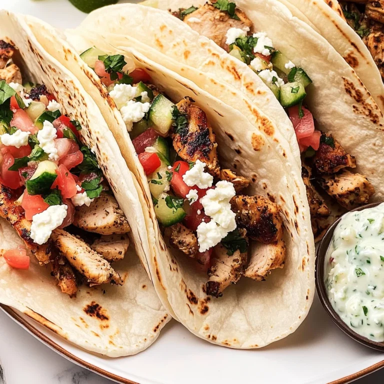 Mediterranean Chicken Tacos