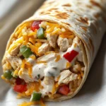 Chicken Bell Pepper Ranch Burritos