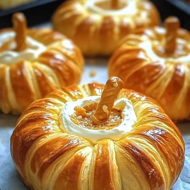 Crescent Pumpkins with Cream Cheese and Pumpkin Pie Filling
