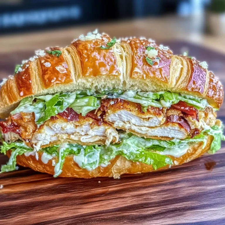 Irresistible Chicken Caesar Croissant Sandwich Recipe