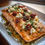 Mediterranean Baked Salmon With Feta & Sun-dried Tomatoes