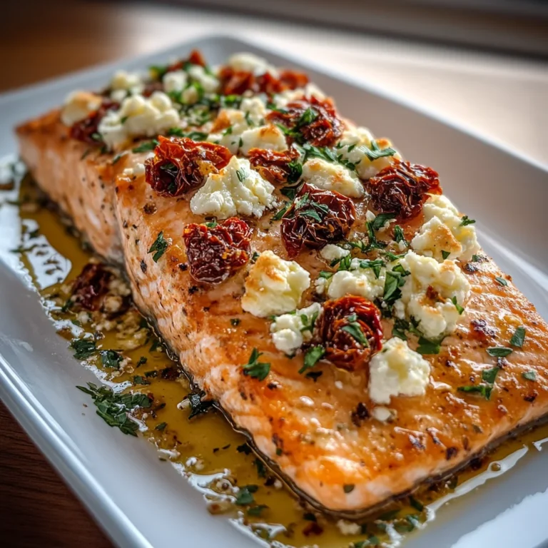 Mediterranean Baked Salmon With Feta & Sun-dried Tomatoes