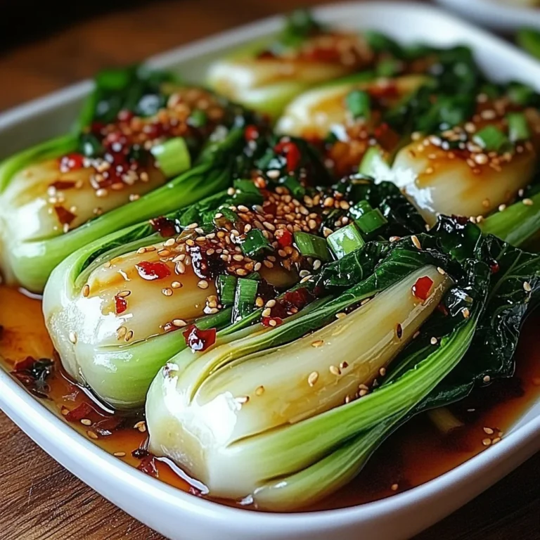 Quick Bok Choy with Ginger Chili Sauce
