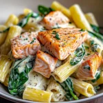 Quick Salmon & Spinach Pasta