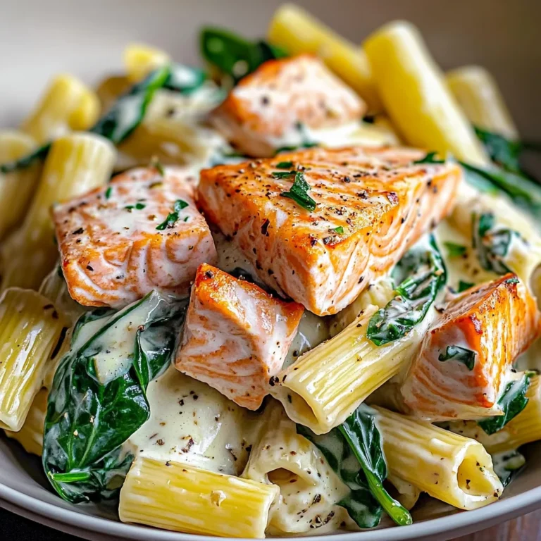 Quick Salmon & Spinach Pasta