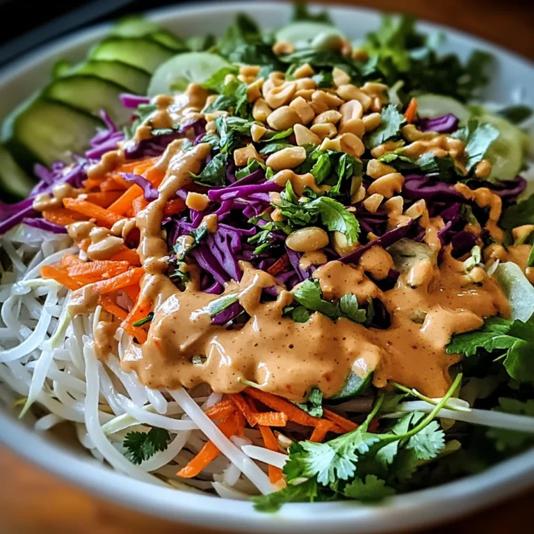 Spring Roll Salad with Peanut Dressing