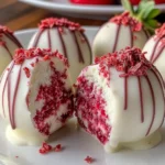 Strawberry Velvet Cheesecake Truffle Bites