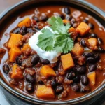 Sweet Potato & Black Bean Vegetarian Chili – Crock Pot