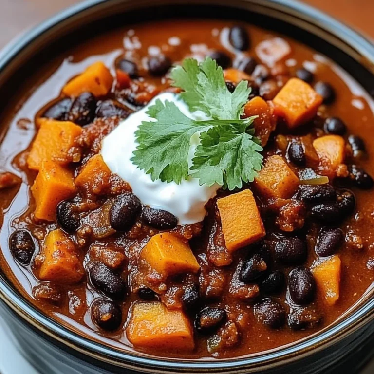 Sweet Potato & Black Bean Vegetarian Chili – Crock Pot